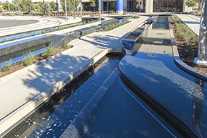 Award-Winning Granite Water Feature Installed with CUSTOM System for Submerged Stone